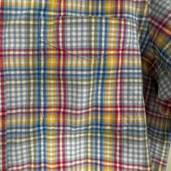 Cremieux Classics Men’s Supima Cotton Plaid Primary Colors Short Sleeve Casual B - Picture 4 of 5